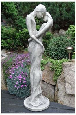 Liebespaar Tristan und Isolde Steinfigur - Mann und Frau 123cm hoch Antik Patina