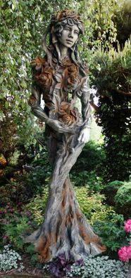 Ada Königin der Natur H165cm Rosteffekt Skulptur Steinfigur Vidroflor Waldelfe