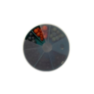 Gummiperlen - Sortiment 3/4/6/8 mm - verschiedenfarbig / Inhalt ca 70 Stück