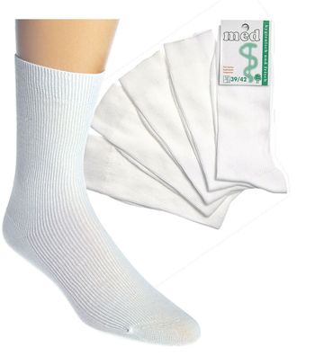 Baumwoll-Socken, weiß im 10er Pack, 10 Paar weiße Damensöckchen, Herrensocken