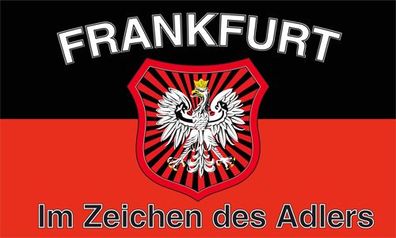 Fahne Flagge Frankfurt im Zeichen des Adlers Hissflagge Fanflagge 90x150
