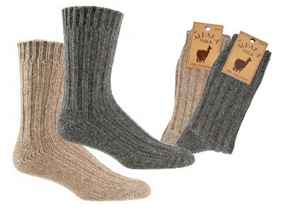 Norweger-Socken mit Wolle und Alpaka 100% Wolle