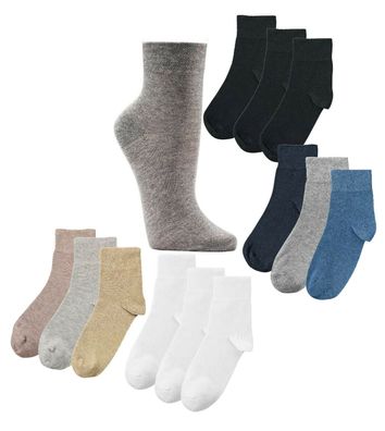 Wellness-Socken Baumwolle, Damen und Herren, ohne enges Gummi Kurzschaft