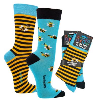 Unisex Spaßsocken, Fun socks, witzige Socken, Biene