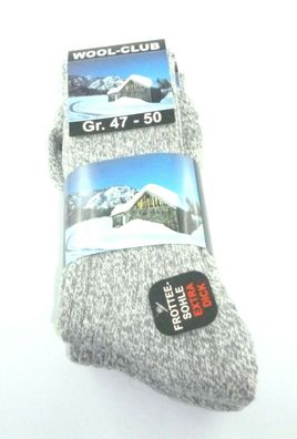 3Paar Norweger-Socken, Plüsch-Sohle, für Damen und Herren