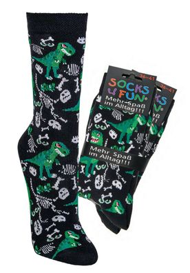 Damen, Herren, Spaßsocken, Fun socks, witzige Socken "Dino"