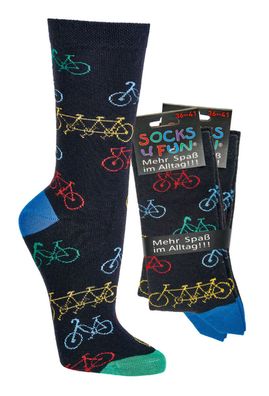 Damen, Herren, Spaßsocken, Fun socks, witzige Socken "Fahrrad"