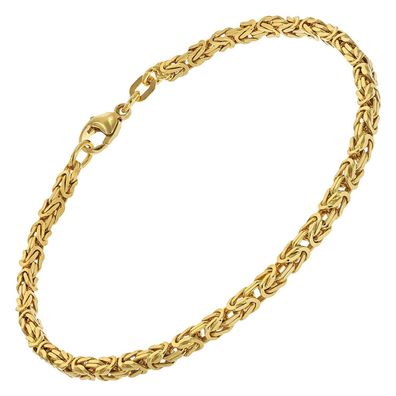 trendor Schmuck Armband Königskette Gold auf 925 Silber 2,8 mm Breite 51858