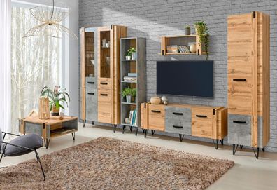 Marmex Lofter Set 2 - Regal, TV-Schrank, Kleiderschrank, Komplett für Wohnzimmer