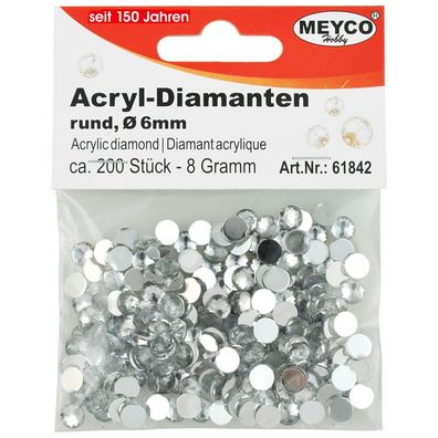 Acryl-Diamanten 6mm - 20mm klar basteln Dekosteine Kunststoff