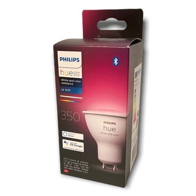 Philips Hue GU10 White and Color Ambiance LED Lampe 5W Bluetooth Zigbee 350 Lume