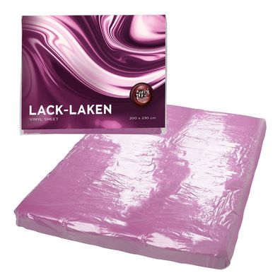 Lack Laken rosa 200x230 cm groß Tolle Glanzoptik Spielwiese Massage Öl-Unterlage