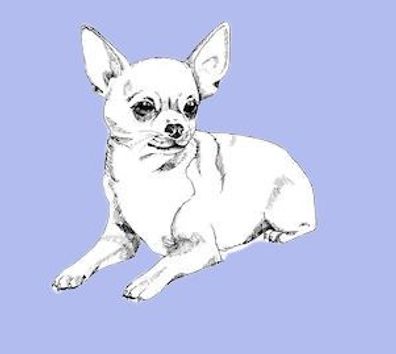 Vet Bed Hundedecke Hundebett Schlafplatz 100 x 75 cm blau Sllhouet Chihuahua