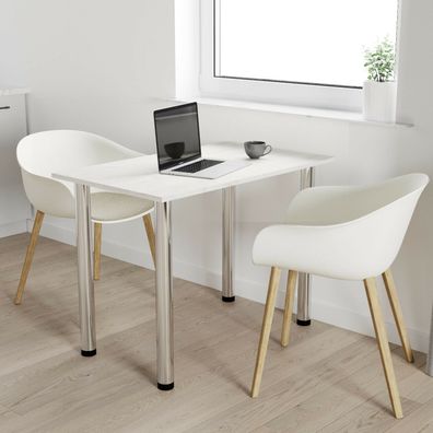 Esszimmertisch Esstisch Tisch mit Chrombeine Küchentisch Bürotisch | WHITE CRAFT