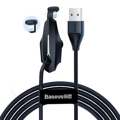 Baseus Colorful USB / Lightning Kabel mit Saugnapf für Spieler 1.5A 2m schwarz