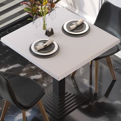 Werzalit | Bistro Tischplatte | 60x60x2,5cm | Weiß | Tischplatte Outdoor, Topalit Ti