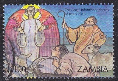 SAMBIA ZAMBIA [1992] MiNr 0614 ( O/ used ) Weihnachten