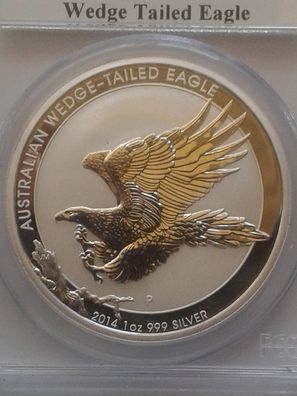 Original 1$ 2014 Australien wedge tailed eagle 1 Unze 31,1 g 9999er Silber Adler