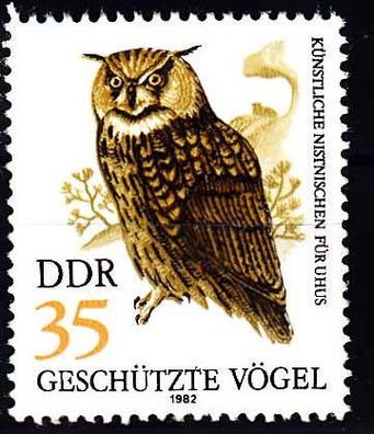 DDR 1982 Geschützte Vögel Plattenfehler MiNr. 2705 I postfrisch