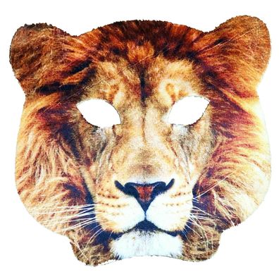 Tier Maske Löwe Erwachsene realistisch Tiermaske Raubtier Löwenmaske 22x19 cm