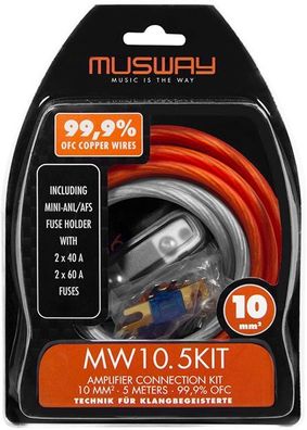 Musway 10 MM2 Anschluss Kabel Set Verstärker Endstufen Kabelset Amplifier