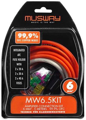 Musway 6 MM2 Anschluss Kabel Set Verstärker Endstufen Kabelset Amplifier