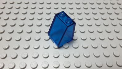 Lego 1 Schrägstein 65 Grad 2x2x2 Transparent Dunkelblau Nummer 3678a