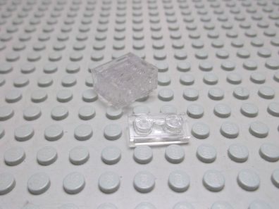 Lego 5 Platten 1x2 flach Transparent Klar Nummer 3023