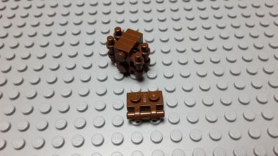 Lego 5 Platten 1x2 mit Griff Altbraun Nummer 2540