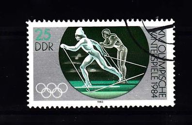 DDR 1983 Skilanglauf Plattenfehler MiNr. 2841 I gestempelt