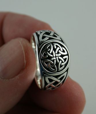 Sterling Silber Ring keltisch Größe 65 oxidiert