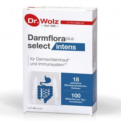 Dr. Wolz Darmflora plus select intens 80 Kapseln 18 Kulturen 25 Mrd. pro Kapsel