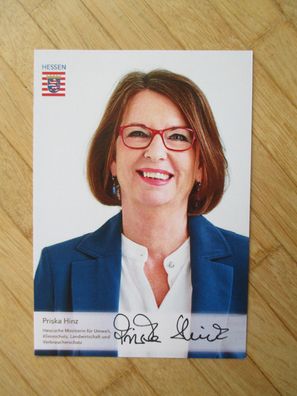 Hessen Ministerin Die Grünen Priska Hinz - handsigniertes Autogramm!!!