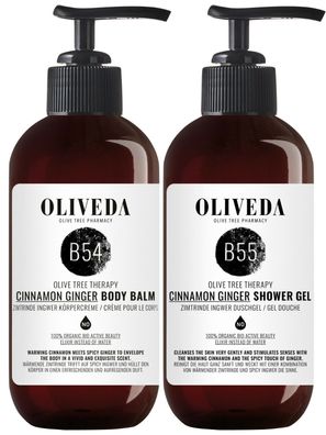 Oliveda Körperbalsam + Pflegedusche Zimtrinde Ingwer (2x250ml)