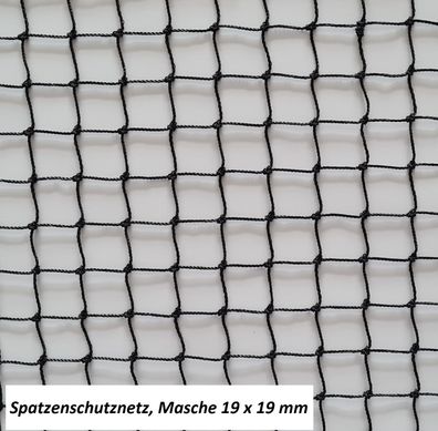 Spatzenschutznetz 5 x 5 Meter, schwarz