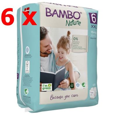 Bambo Nature Gr. 6 16+ kg 6 x 20 Stück