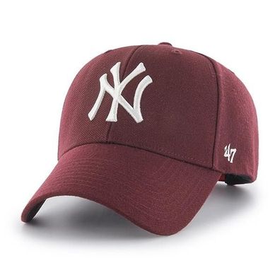MLB New York Yankees NY Cap Basecap Baseballcap MVP Kappe Maroon 191119823816