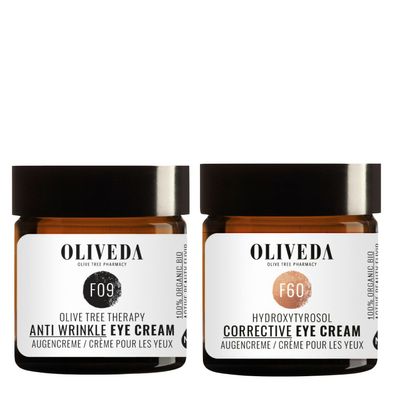 Oliveda F09 Augencreme 30ml + F60 Hydroxytyrosol Corrective 30ml