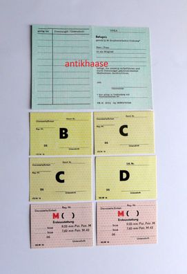 original DDR MdI MfS Ausweis Befugnis für Polizei Helfer Ausgabe Karten Bewaffnung