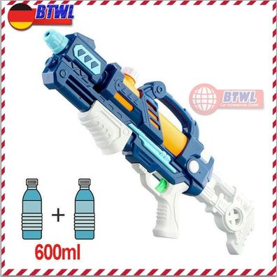 600ML Wasserpistole Water Gun Pump10m Reichweite Spielzeug Kinder Erwachsene DE