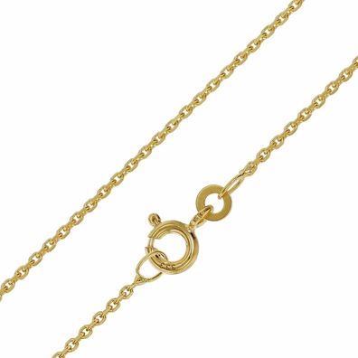 trendor Schmuck Halskette Gold 333/8K Diamantierte Ankerkette Breite 1,3 mm 51870