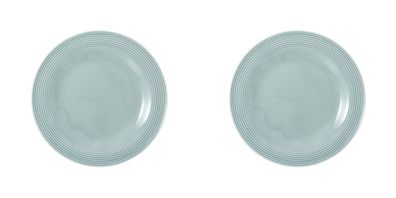 2 x Frühstücksteller rund 23 cm - Seltmann Weiden Beat Arktisblau