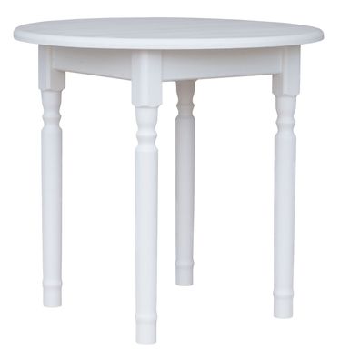 Weiß Runder Kiefer Tisch Esstisch Holz Küchentisch massiv Landhausstil
