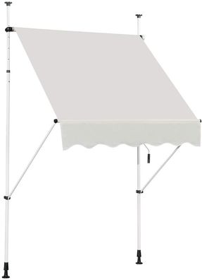 Klemmmarkise Sonnenschutz, Balkonmarkise höhenverstellbar 200-300cm, 150cm breit