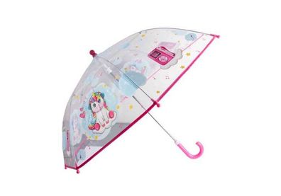 Kinder-Regenschirm transparent Einhorn Musik - bb-Klostermann 53119