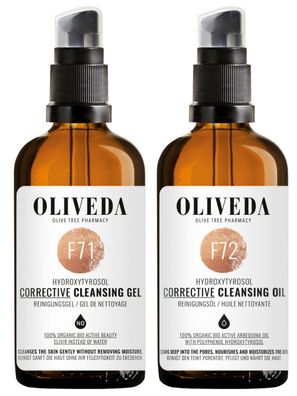 Oliveda F71 Reinigungsgel + F72 Reinigungsöl Hydroxytyrosol 100ml