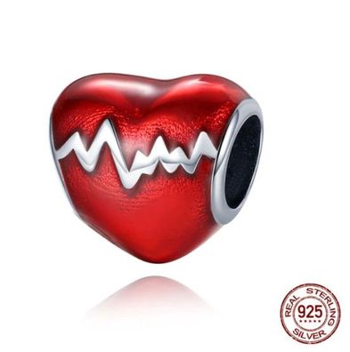 Charms Anhänger Charm kompatibel für Pandora 925 Sterling Silber Herz