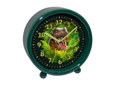 Wecker Dino dunkelgrün - bb-Klostermann 54050 - Motiv Uhr Quarz