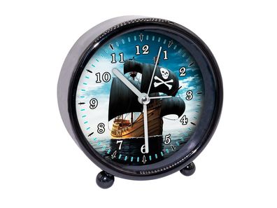 Wecker Piratenschiff schwarz - bb-Klostermann 54054 - Motiv Uhr Quarz