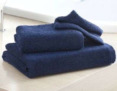 Handtuchset 3 tlg. Handtuch Badetuch Waschlappen 100 % Baumwolle blau